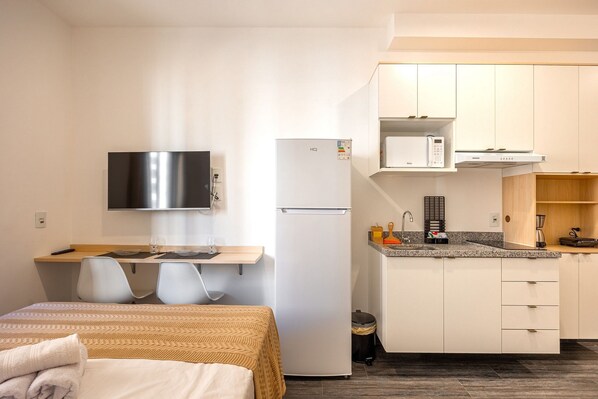 Iron/ironing board, internet, bed sheets - Beautiful studio in São Caetano Barcelona ap201 (São Caetano do Sul)