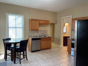 Microwave, oven, stovetop, dishwasher