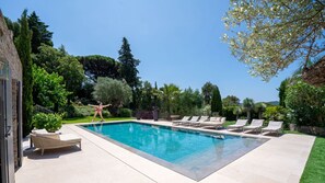 Outdoor pool, a heated pool