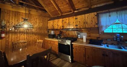 Rustic Cozy 2-bedroom w/ loft Log Cabin in Island Falls surrounded by wildlife