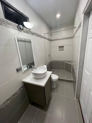 Towels, soap, toilet paper