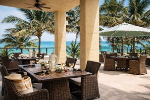 Outdoor dining - 1 Bed, 2 Bth Condo at the Palm Beach Marriott Singer Island resort and spa hotel (Riviera Beach)