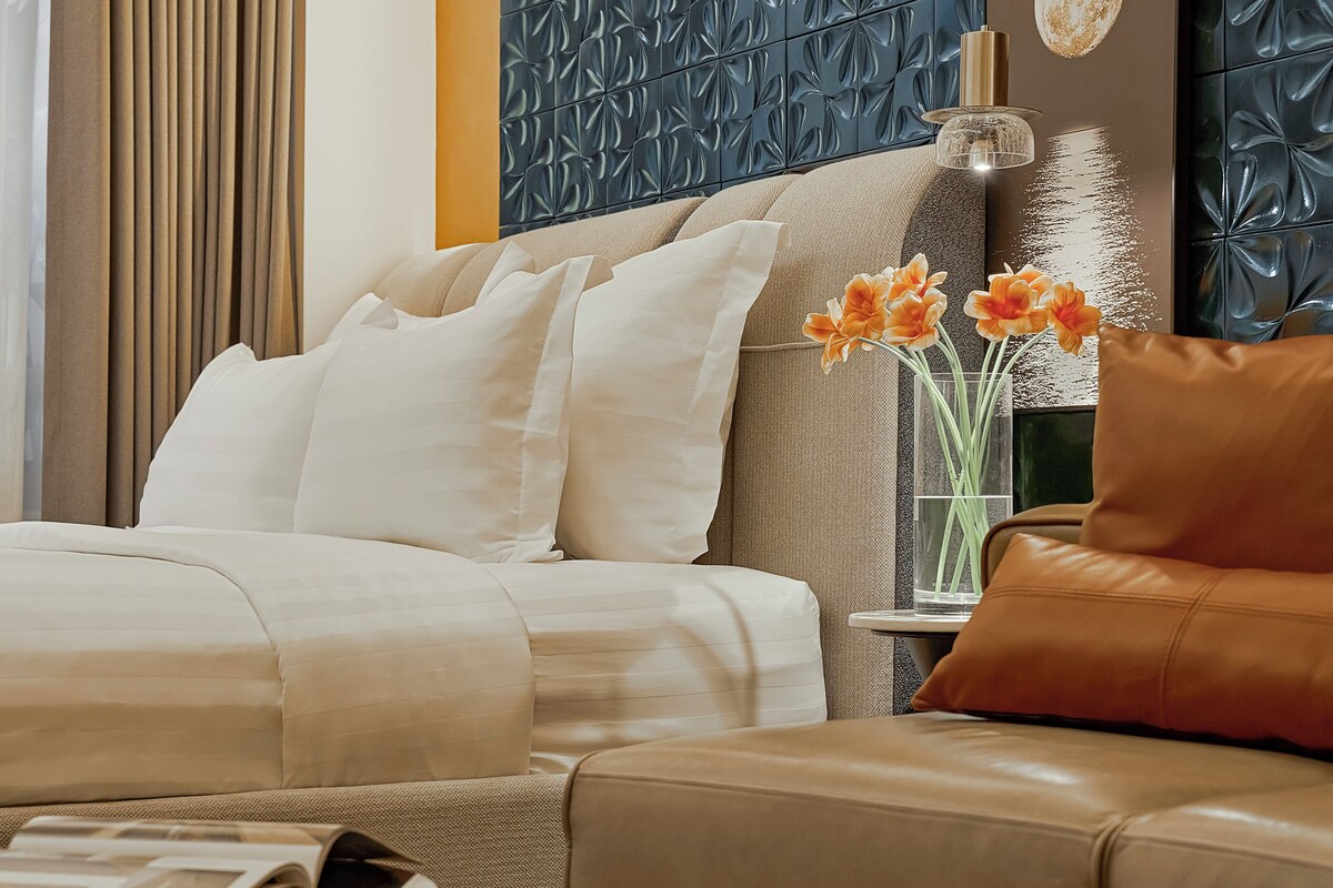 Habitación Deluxe doble, vistas a la ciudad | Sábanas de algodón egipcio y ropa de cama de alta calidad