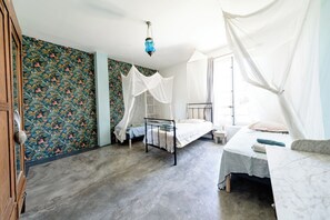 2 soveværelser, sengetøj