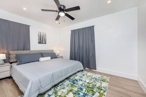 2 bedrooms, iron/ironing board, WiFi, bed sheets