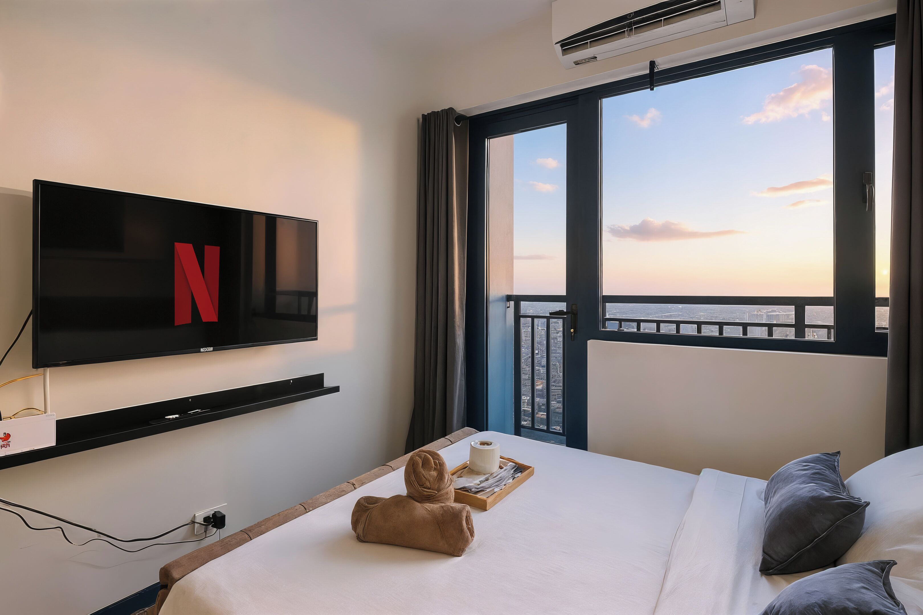 Chambre, 1 chambre, piscine privée, vue ville | Équipements de la chambre