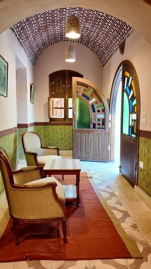 Deluxe Villa, 1 King Bed, Private Pool, Garden View | Living area | Fireplace - Eljuneina Villas (Luxor)