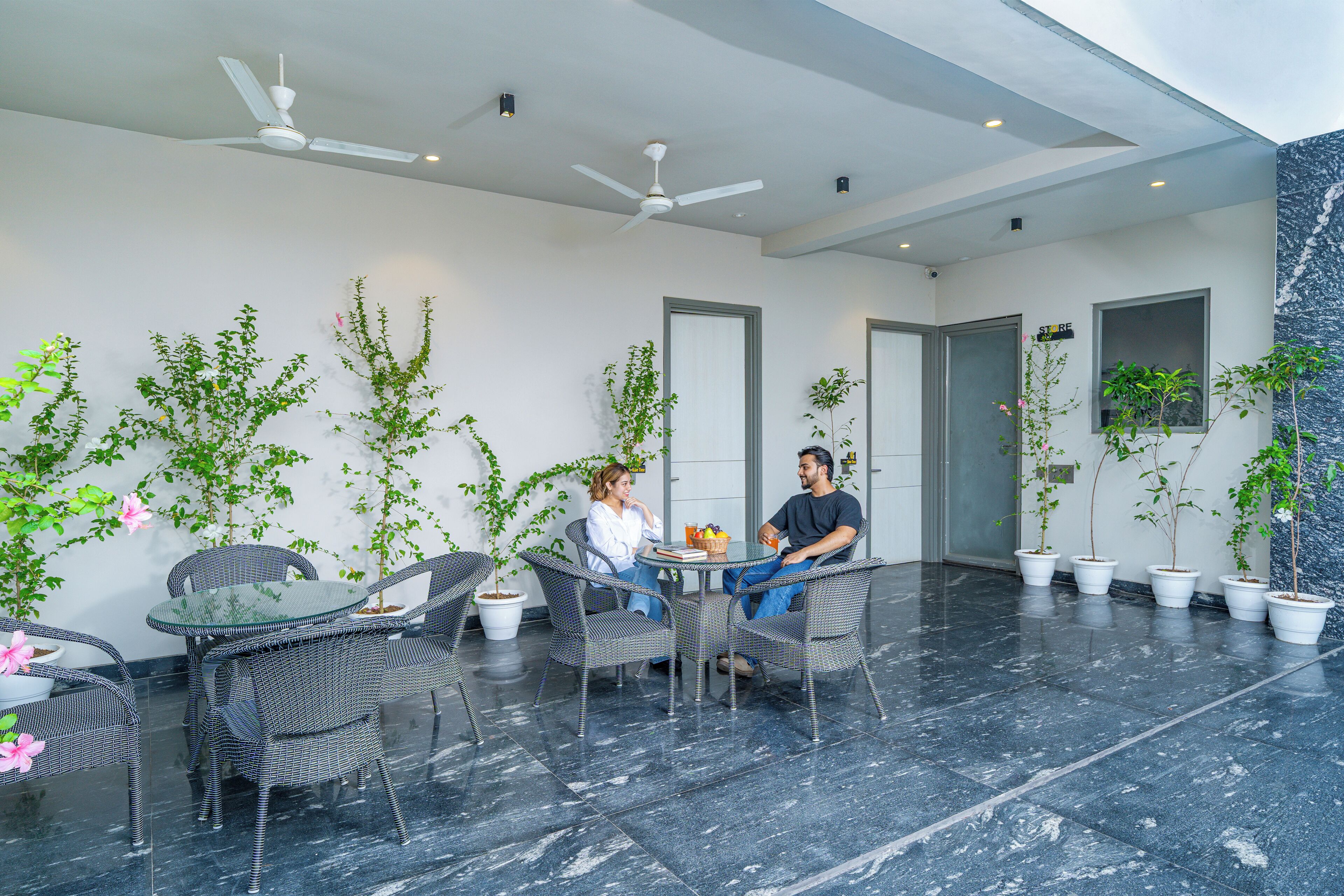 Family Studio, Smoking, Garden View | Terrace/patio
