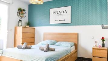 1 chambre, fer et planche Ă repasser, Wi-Fi, draps fournis