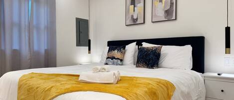 2 bedrooms, iron/ironing board, WiFi, bed sheets