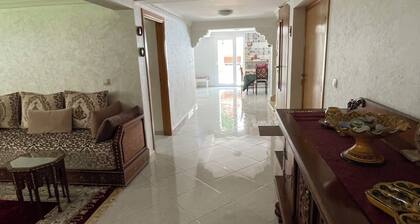 House (level1) 10 mn beach Mehdia Kénitra in magnificent villa peaceful calm