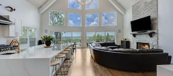 Modern Lake Cabin on Lake Lanier with Stunning Mountain & Lake Views