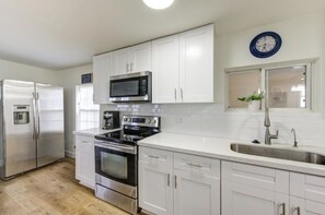 Microwave, oven, stovetop, dishwasher