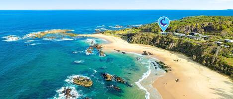 Accommodatie ligt op het strand