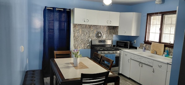 Microwave, oven, stovetop