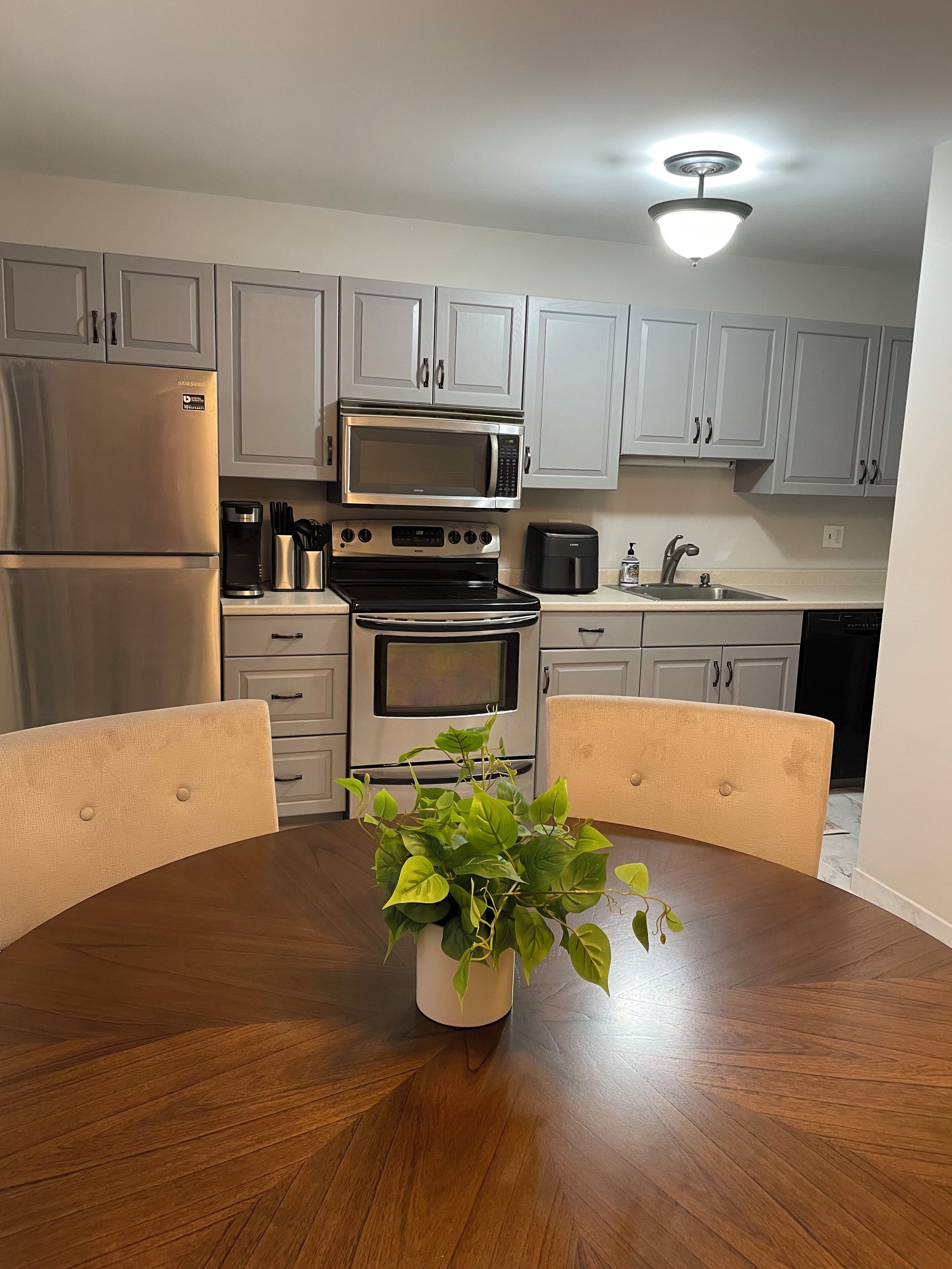 Microwave, oven, stovetop, dishwasher