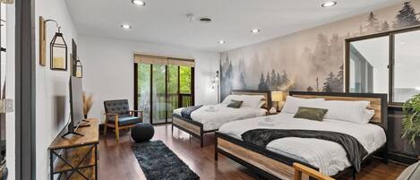 6 habitaciones, tabla de planchar con plancha, wifi y ropa de cama