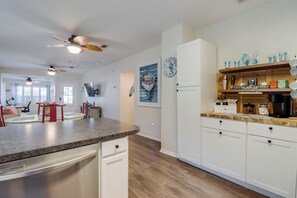 Microwave, oven, stovetop, dishwasher