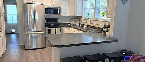 Microwave, oven, stovetop, dishwasher