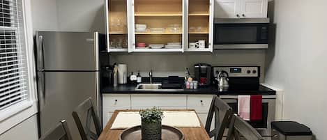 Microwave, oven, paper towels