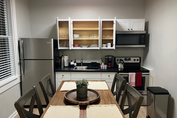 Microwave, oven, paper towels