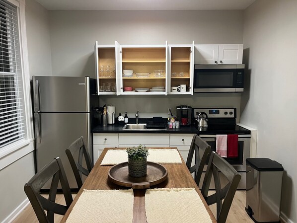 Microwave, oven, paper towels