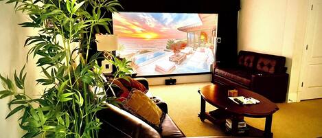 Smart TV, video games, DVD player, table football