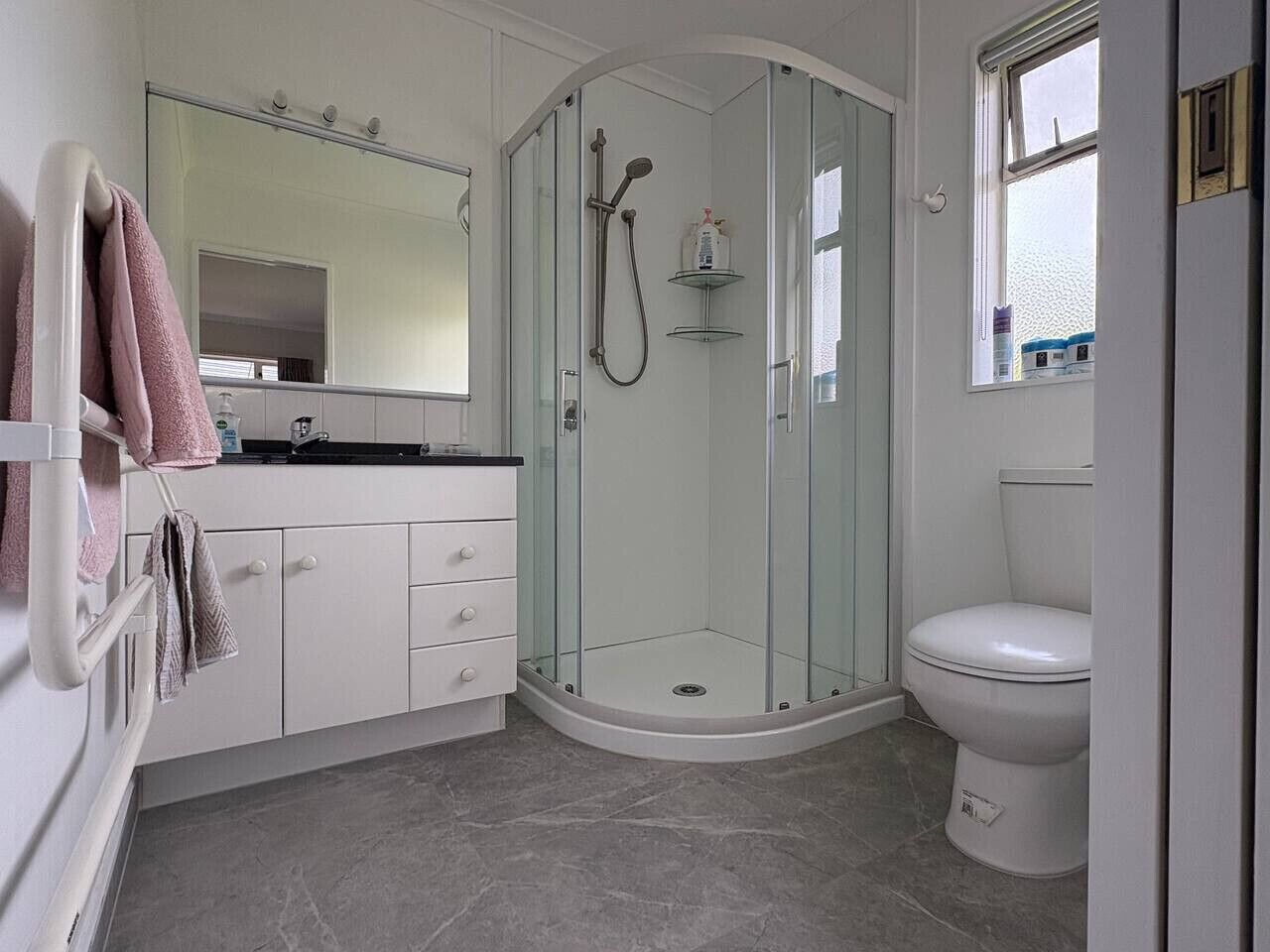 Shower, hair dryer