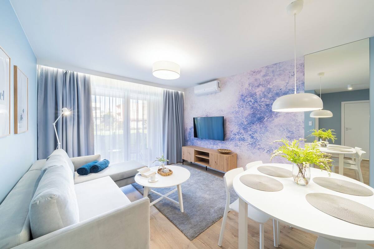 Deluxe-Apartment, eigenes Bad, am Strand | Laptopgeeigneter Arbeitsplatz, Bügeleisen/Bügelbrett, kostenloses WLAN