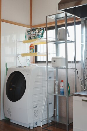 Japanese-style House, Courtyard View | Laundry