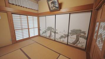 Japanese-style House, Courtyard View | Living area | 46-inch LCD TV with digital channels