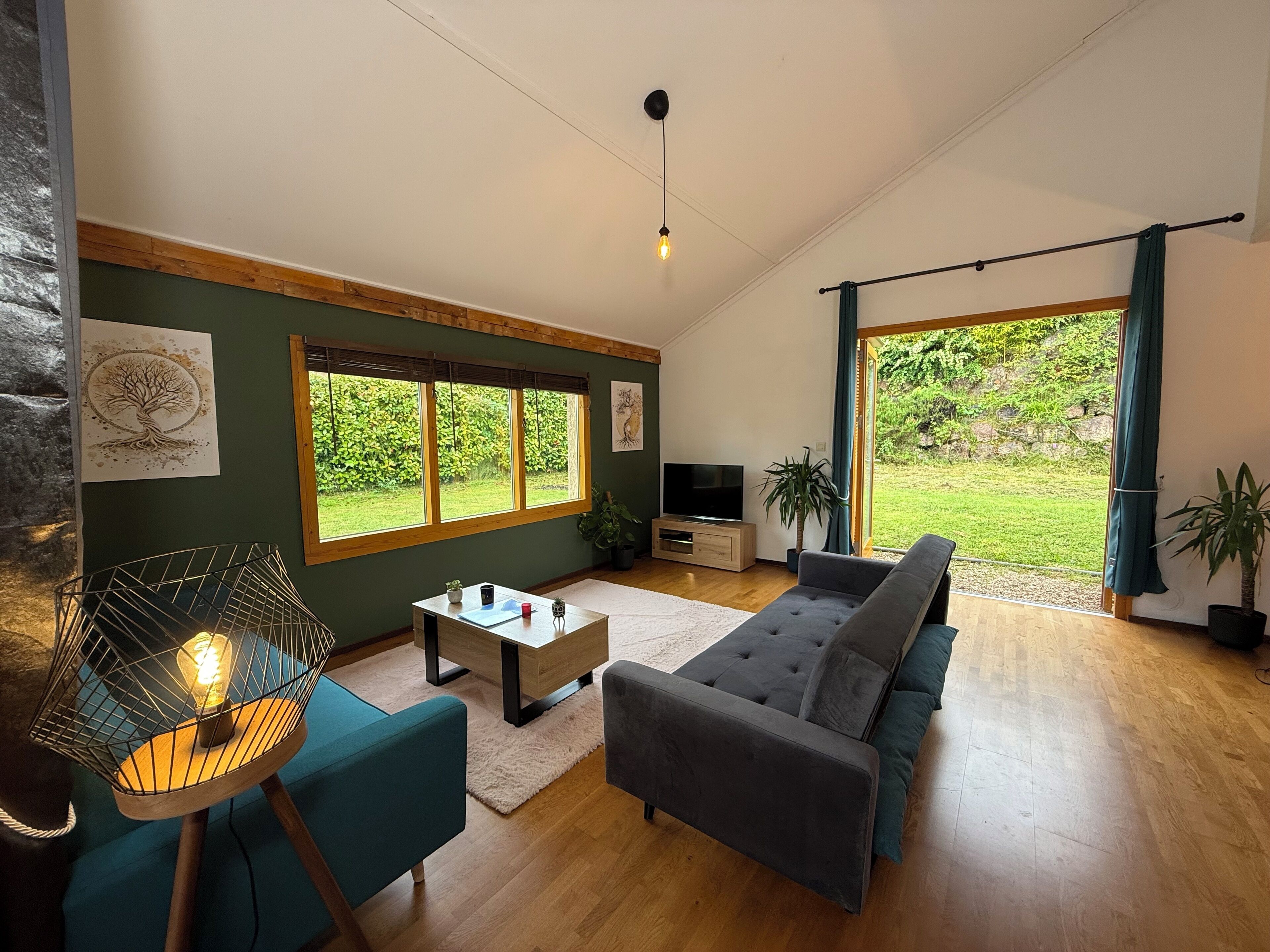 Télévision, cheminée