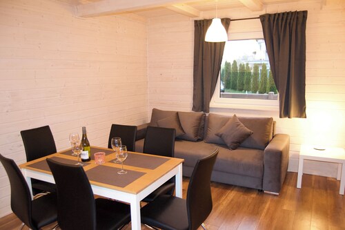 Log cabin Aurora for family vacation in Dziwnowek 10min. walk to the Baltic Sea