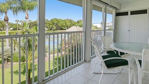 Outdoor dining - 2BR/2BA Marco Island condo with pool, WiFi, kitchen, and parking. (Marco Island)