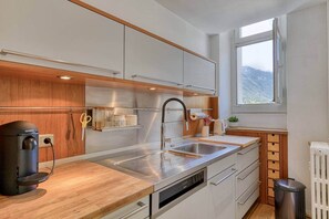 Fridge, microwave, oven, stovetop - Facing the Mont Blanc range. (Chamonix-Mont-Blanc)