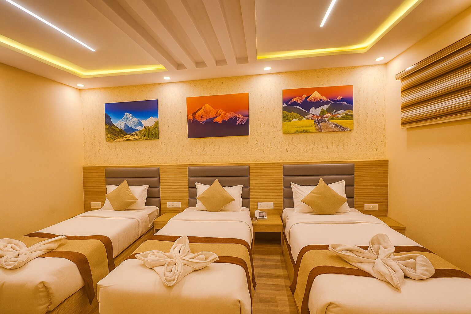 Deluxe Triple Room [10% discount in Rooftop Restaurant with Mountain and City View]