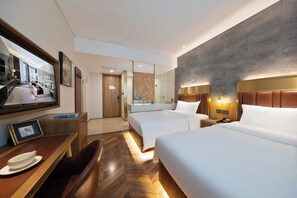 Elite Twin Room | Hypo-allergenic bedding, desk, laptop workspace, blackout drapes - Chinese Culture Boutique Hotel TangFu (Beijing)