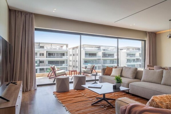 Apartemen, balkon, pemandangan kebun | Area keluarga