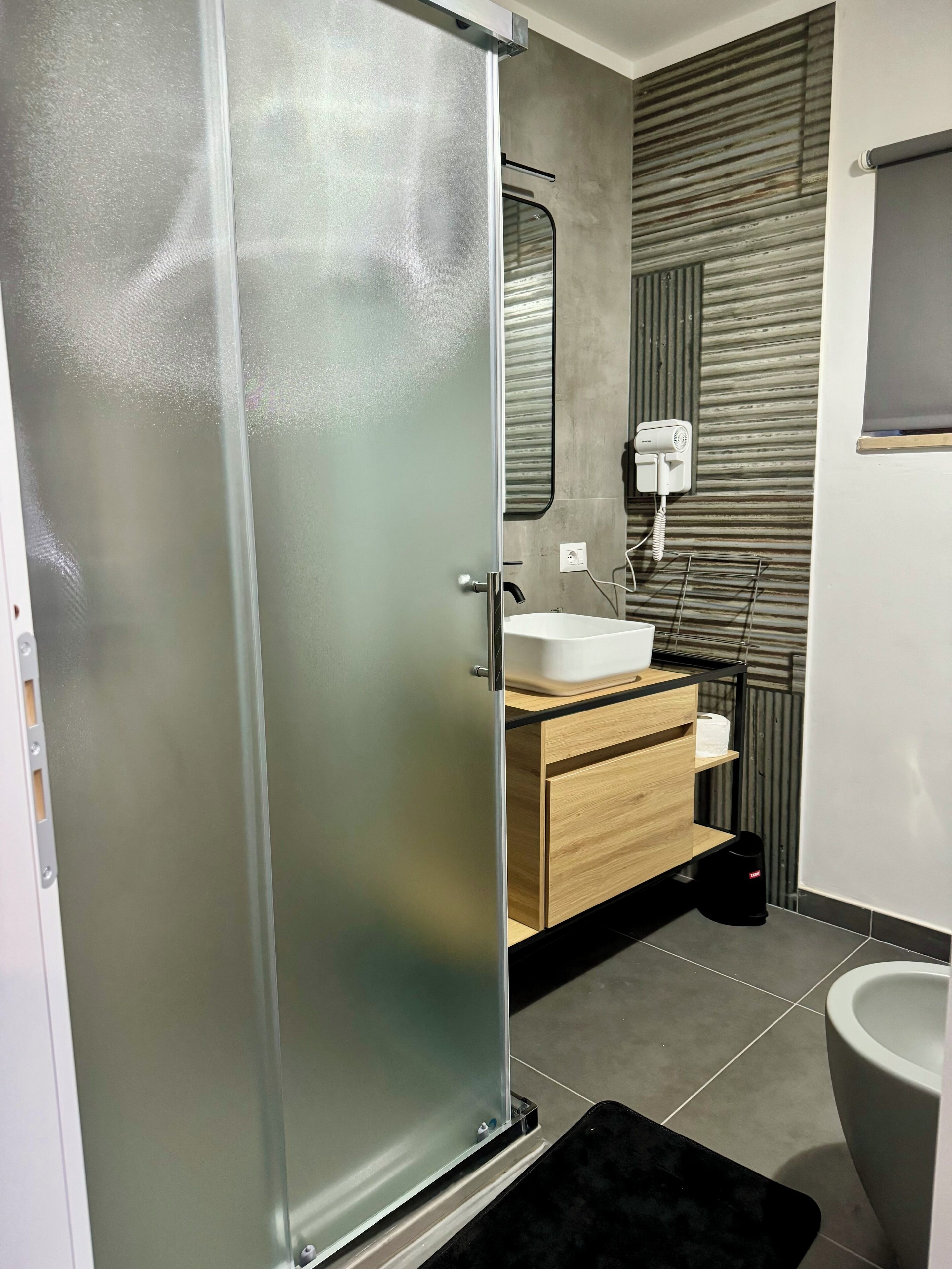 Dusche, Haartrockner, Bidet, Handtücher