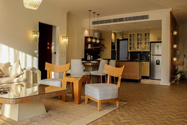 Apartment, Balcony | Living area | Flat-screen TV