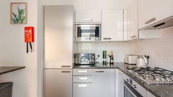 Microwave, oven, stovetop, dishwasher