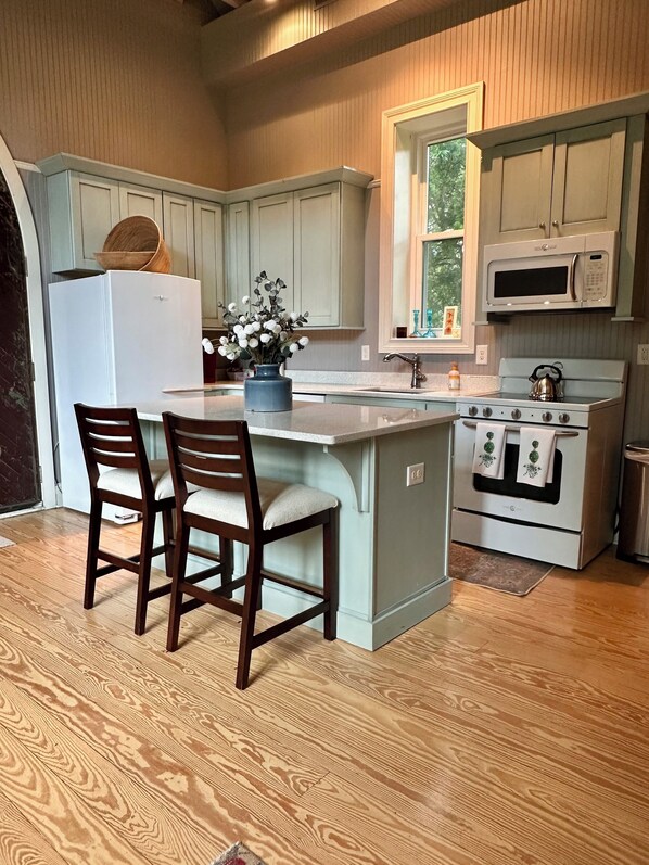 Microwave, oven, stovetop, dishwasher
