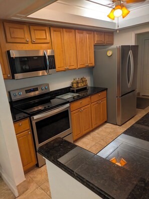 Microwave, stovetop, dishwasher