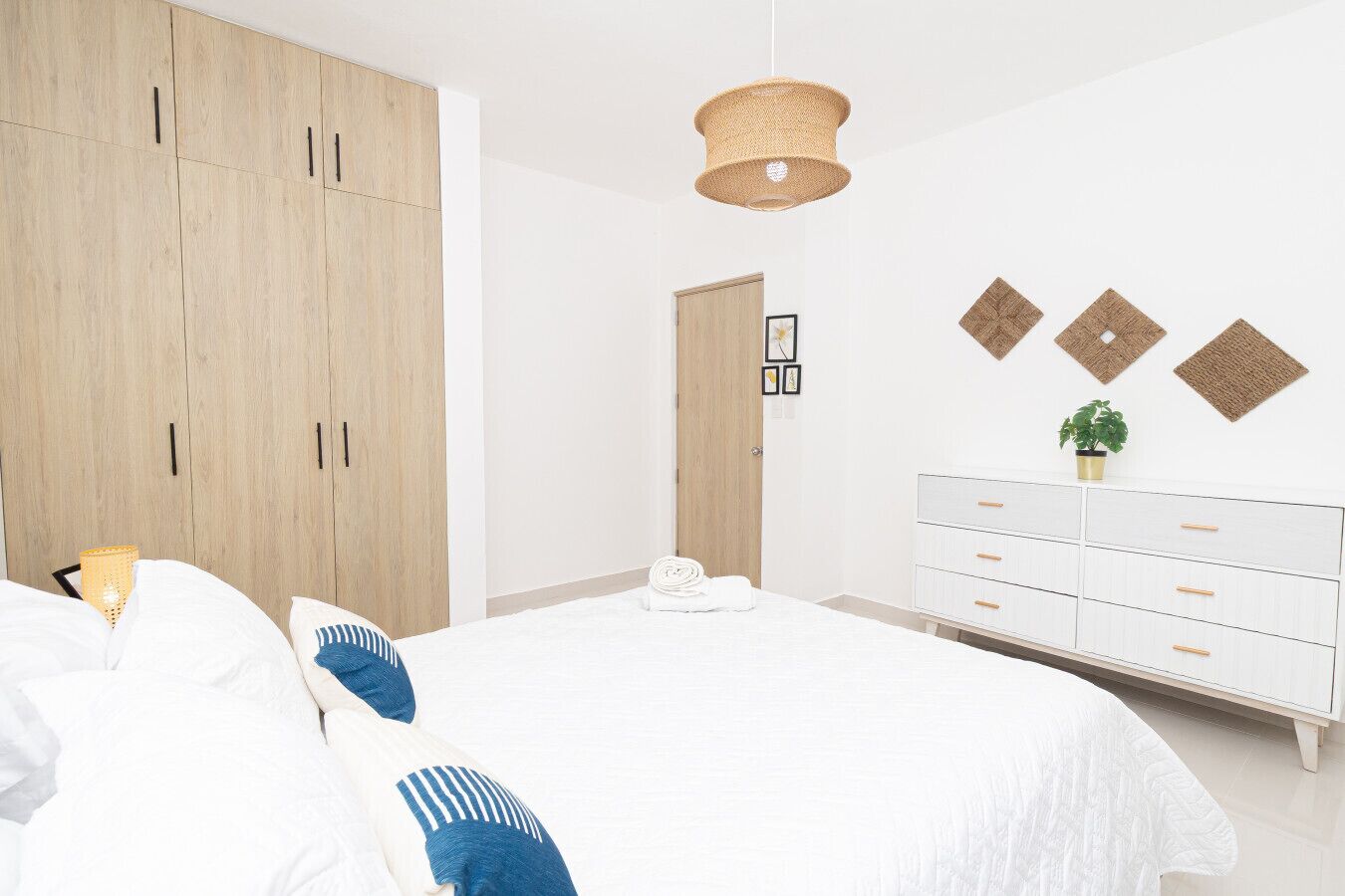 1 bedroom, desk, iron/ironing board, travel crib