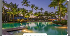 Outdoor pool, a heated pool