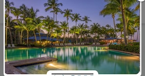 Outdoor pool, a heated pool