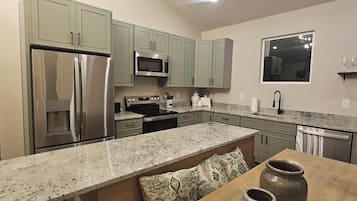 Microwave, oven, stovetop, dishwasher