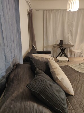 1 bedroom, iron/ironing board, Internet, bed sheets