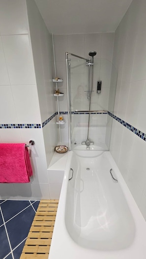 Hair dryer, soap, toilet paper