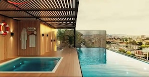 Apartment, 1 Schlafzimmer, barrierefrei, Stadtblick | Pool | Außenpool
